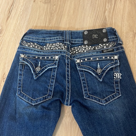 y2k rhinestone miss me jeans - Picture 1 of 4